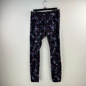 Nike Just Do It Leggings Womens Large Purple Camouflage Elastic Waist Athleisure